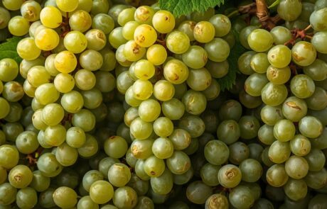 Niagara white grapes at 4M Vineyards, a family-owned vineyard in St. James, Missouri